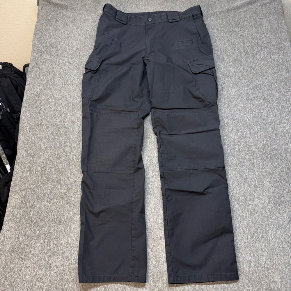 5.11 Tactical Mens 36x34 Black Cargo Pants Ripstop Work Trousers 74273